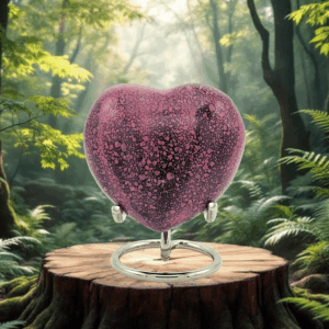 Heart Urn - Purple Pink Black 14285H